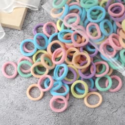 Wholesale 30/50/100Pcs/Lot Colorful Hair Bands Children Seamless Hair Ties Elastic Rubber Band Girl Sweet Scrunchies Accessories