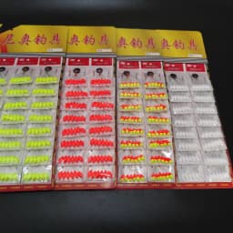 Wholesale 480pcs (80packs)  Oval Mini Fishing Float Bobber Rig Making Floating Beans Red/Yellow/Mix Seven Star Float Beads 00073
