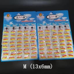 Wholesale 480pcs (80packs)  Oval Mini Fishing Float Bobber Rig Making Floating Beans Red/Yellow/Mix Seven Star Float Beads 00073