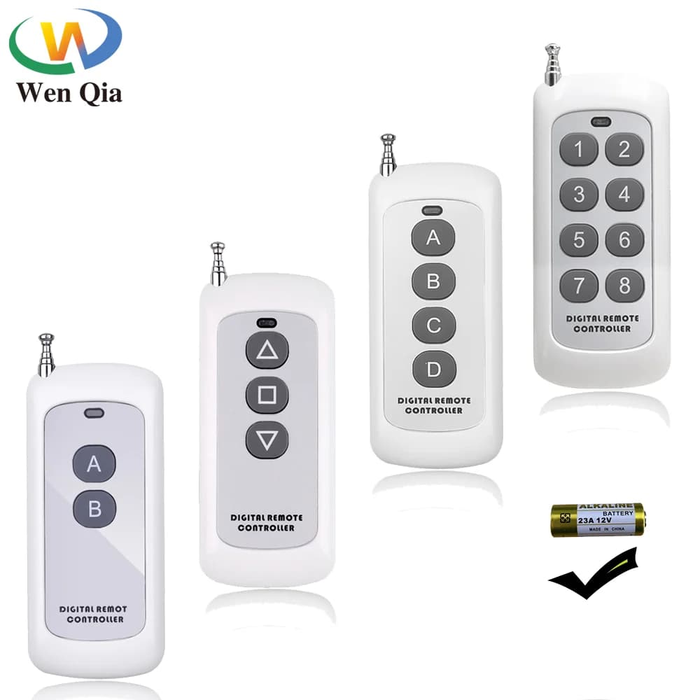 433 Mhz Wireless RF Remote Control Switch EV1527 Learning Code Controller 2/3/4/8 Buttons Transmitter For Garage Door Gate Light