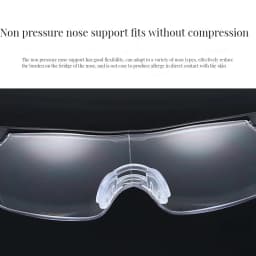 2.5X Magnifying Glass Reading Glasses Portable Magnifier Headband Eyeglasses Acrylic Lens with 2Led Light for Repair Reading