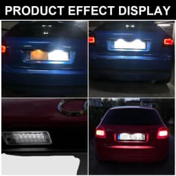 2PC Canbus Led License Number Plate Lights Bulb White For Audi A4/S4 (B6 & B7) 2001-2008,A6/S6 C6 (4F) 2005-2009,A8/S8 2003-2007