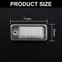 2PC Canbus Led License Number Plate Lights Bulb White For Audi A4/S4 (B6 & B7) 2001-2008,A6/S6 C6 (4F) 2005-2009,A8/S8 2003-2007