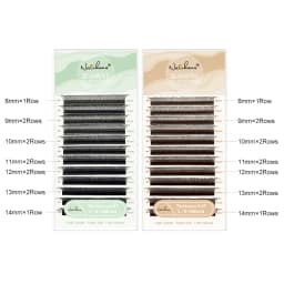 NATUHANA 3D W Shape Matte Eyelash Extension Clover Fans Eyelashes Individual Premade Russian Volume Fan Mink False Lashes Makeup