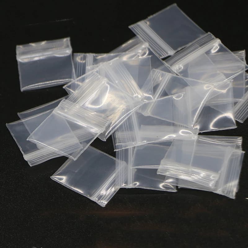 50pcs 100pcs Small Resealable Zip Lock Bags Self Seal Clear Plastic Poly Bag For Jewelry Beads Earring Packaging Display Storage