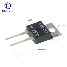 KSD-01F 40~150 Degree Celsius Normally Open Close Temperature Switch Thermostat Thermal Protector TO-220
