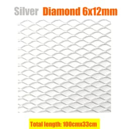 100x33cm Aluminium Racing Car Bumper Grille Grill Mesh Net Vent Black Silver Red Blue Tuning Universal Protector Home Garden