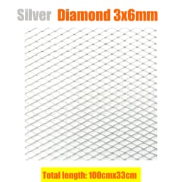 100x33cm Aluminium Racing Car Bumper Grille Grill Mesh Net Vent Black Silver Red Blue Tuning Universal Protector Home Garden