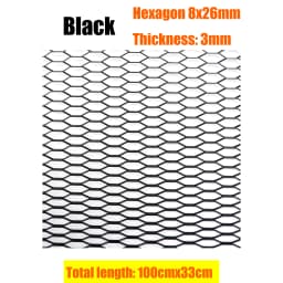 100x33cm Aluminium Racing Car Bumper Grille Grill Mesh Net Vent Black Silver Red Blue Tuning Universal Protector Home Garden