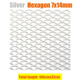 100x33cm Aluminium Racing Car Bumper Grille Grill Mesh Net Vent Black Silver Red Blue Tuning Universal Protector Home Garden
