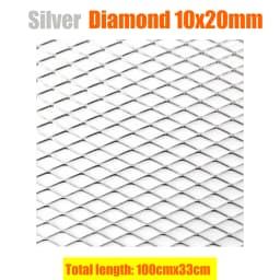 100x33cm Aluminium Racing Car Bumper Grille Grill Mesh Net Vent Black Silver Red Blue Tuning Universal Protector Home Garden