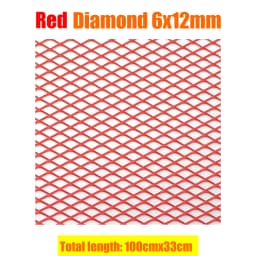 100x33cm Aluminium Racing Car Bumper Grille Grill Mesh Net Vent Black Silver Red Blue Tuning Universal Protector Home Garden