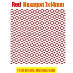 100x33cm Aluminium Racing Car Bumper Grille Grill Mesh Net Vent Black Silver Red Blue Tuning Universal Protector Home Garden