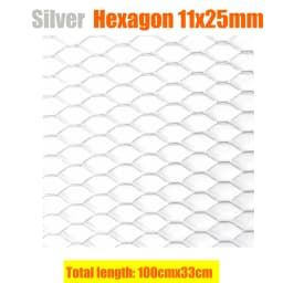 100x33cm Aluminium Racing Car Bumper Grille Grill Mesh Net Vent Black Silver Red Blue Tuning Universal Protector Home Garden