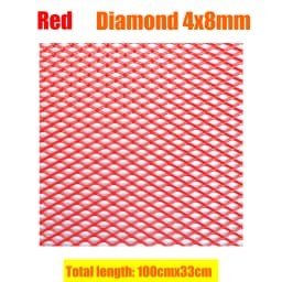 100x33cm Aluminium Racing Car Bumper Grille Grill Mesh Net Vent Black Silver Red Blue Tuning Universal Protector Home Garden