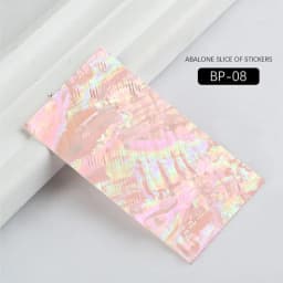 3D Abalone Shell Slice Nail Sticker Flakes, Adhesive Decals, Manicure DIY Nail Art, Gel Polish Tips Decorations
