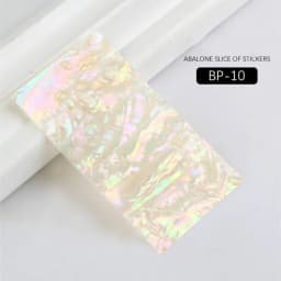 3D Abalone Shell Slice Nail Sticker Flakes, Adhesive Decals, Manicure DIY Nail Art, Gel Polish Tips Decorations