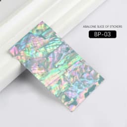 3D Abalone Shell Slice Nail Sticker Flakes, Adhesive Decals, Manicure DIY Nail Art, Gel Polish Tips Decorations