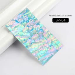 3D Abalone Shell Slice Nail Sticker Flakes, Adhesive Decals, Manicure DIY Nail Art, Gel Polish Tips Decorations