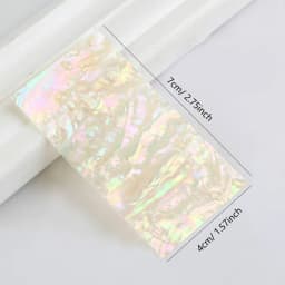 3D Abalone Shell Slice Nail Sticker Flakes, Adhesive Decals, Manicure DIY Nail Art, Gel Polish Tips Decorations