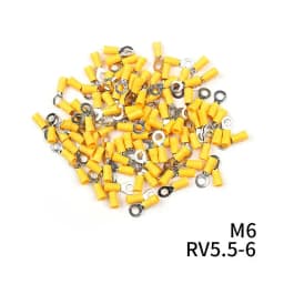 10/50/100PCS Yellow Ring 4-6MM Insulated Wire Connector Electrical Crimp Terminal Cable Wire 12-10AWG Car Audio Crimp Connectors