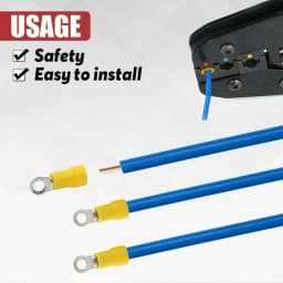 10/50/100PCS Yellow Ring 4-6MM Insulated Wire Connector Electrical Crimp Terminal Cable Wire 12-10AWG Car Audio Crimp Connectors