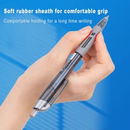 Deli Gel Pens Set 0.5mm Retractable Bullet Ballpoint Pen Blue Black Red Ink Refill for School Office Writing Stationery Supplies
