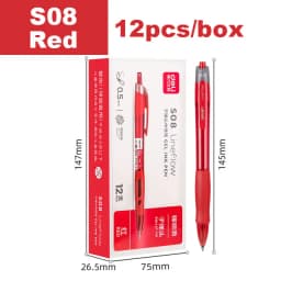 Deli Gel Pens Set 0.5mm Retractable Bullet Ballpoint Pen Blue Black Red Ink Refill for School Office Writing Stationery Supplies