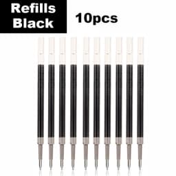 Deli Gel Pens Set 0.5mm Retractable Bullet Ballpoint Pen Blue Black Red Ink Refill for School Office Writing Stationery Supplies