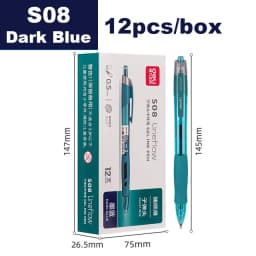 Deli Gel Pens Set 0.5mm Retractable Bullet Ballpoint Pen Blue Black Red Ink Refill for School Office Writing Stationery Supplies