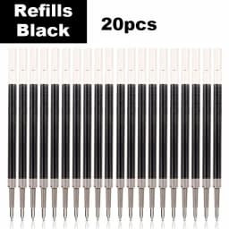 Deli Gel Pens Set 0.5mm Retractable Bullet Ballpoint Pen Blue Black Red Ink Refill for School Office Writing Stationery Supplies
