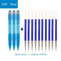 Deli Gel Pens Set 0.5mm Retractable Bullet Ballpoint Pen Blue Black Red Ink Refill for School Office Writing Stationery Supplies