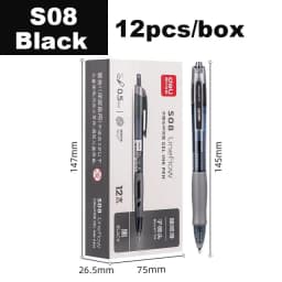 Deli Gel Pens Set 0.5mm Retractable Bullet Ballpoint Pen Blue Black Red Ink Refill for School Office Writing Stationery Supplies