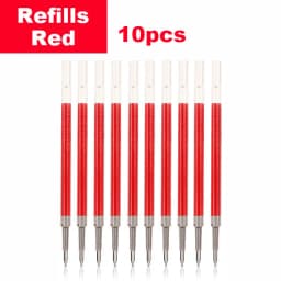Deli Gel Pens Set 0.5mm Retractable Bullet Ballpoint Pen Blue Black Red Ink Refill for School Office Writing Stationery Supplies
