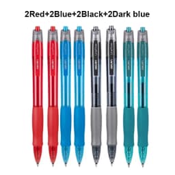 Deli Gel Pens Set 0.5mm Retractable Bullet Ballpoint Pen Blue Black Red Ink Refill for School Office Writing Stationery Supplies