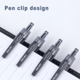 Deli Gel Pens Set 0.5mm Retractable Bullet Ballpoint Pen Blue Black Red Ink Refill for School Office Writing Stationery Supplies