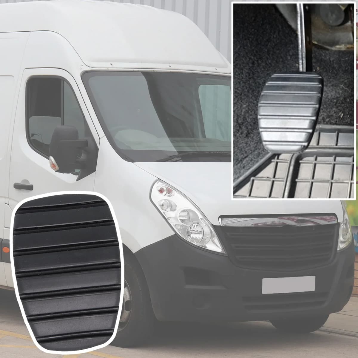 Rubber Brake Clutch Foot Pedal Pad Part Covers For Nissan NV400 Interstar Vauxhall Movano 2010 2011 2012 2013 2014 2015- 2020