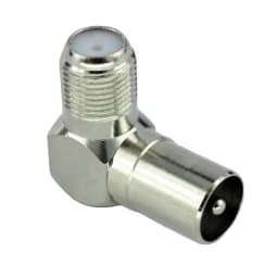 5PCS High Quality Right Angle 90 Degree TV IEC Aerial Adapter F-Type Female to TV IEC Male Antenna Connector Coaxial Plug