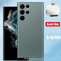 10Pcs/lot 3D Back Carbon Fiber Film For Samsung Galaxy S22 S21 S23 S24 S25 Ultra Matte Screen Protector Galaxy A52s A71 A72 M31s