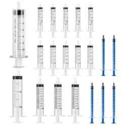 20-65Pack Syringes with 14ga-25ga Blunt Tip Needles With Syringe Caps and Needle Caps for Refilling and Measuring Liquids Oil