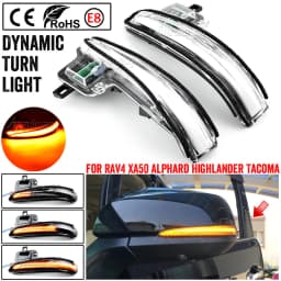 For Toyota RAV4 XA50 2019 2020 / For Toyota Tacoma 2016 - 2019 Dynamic Turn Signal Light LED Side Mirror Indicator Blinker Light