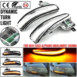 For Toyota RAV4 XA50 2019 2020 / For Toyota Tacoma 2016 - 2019 Dynamic Turn Signal Light LED Side Mirror Indicator Blinker Light