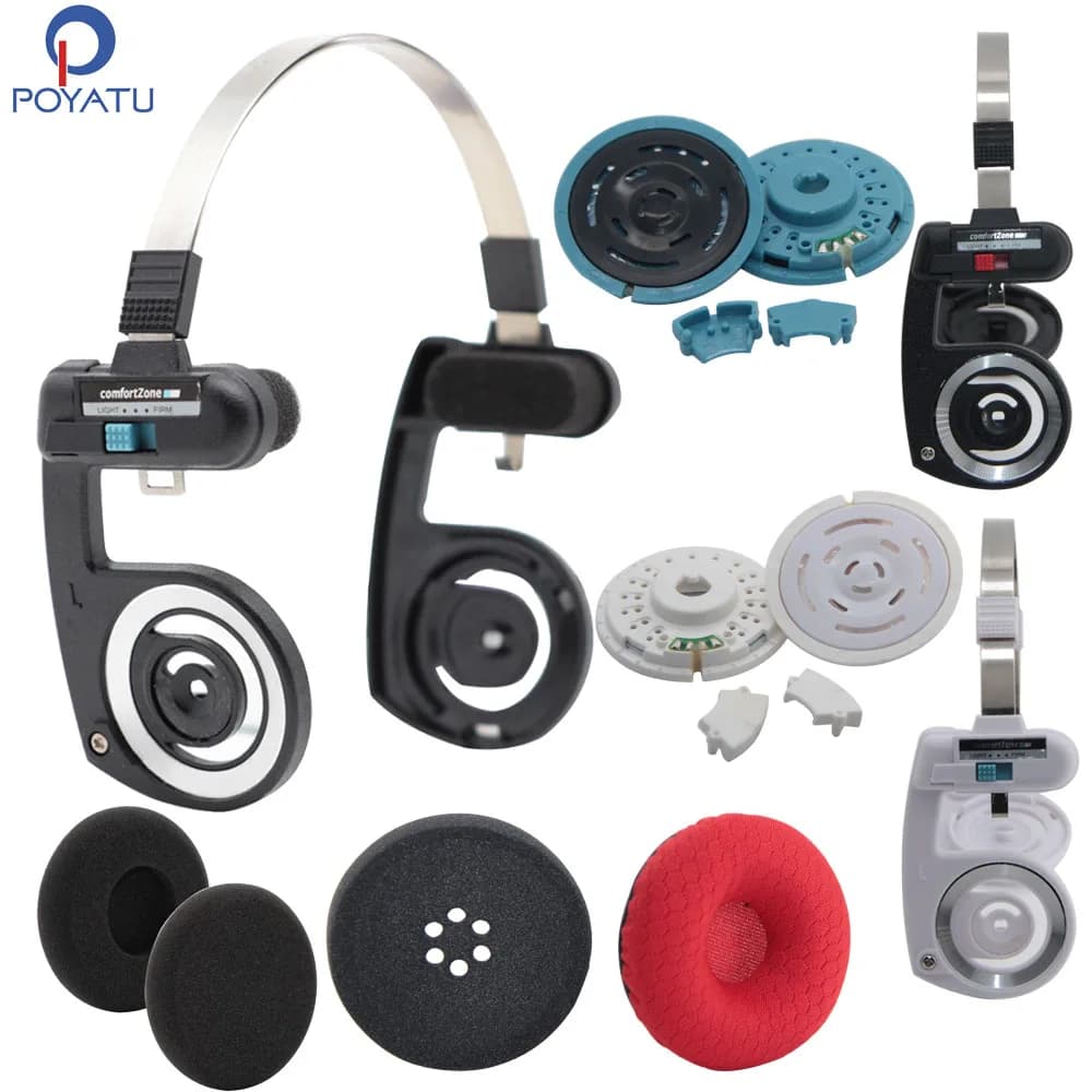 POYATU Headband Speaker Parts for KOSS PP Portable Headphone KPH40 KSC35 KSC75 Replacement Driver Repair Head Band Earpads