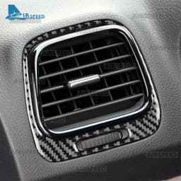 Real Soft Carbon Fiber For Volkswagen Scirocco Mk3 2009 2010 2011 2012 2013 2014 2015 2016 LHD RHD Car AC Outlet Vent Sticker