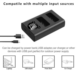 7.4V 2280mAh LP-E10 Batteries for Canon EOS Rebel T3, T5, T6, T7, Kiss X50, X70, EOS 1100D 1200D1300D 2000D Digital Camera
