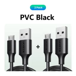 UGREEN 2 Pack Micro USB Cable 2A Fast Charging 1.5m USB Cable for Samsung Xiaomi HTC USB Charger Data Cable Mobile Phone Cable