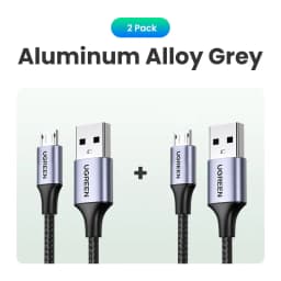 UGREEN 2 Pack Micro USB Cable 2A Fast Charging 1.5m USB Cable for Samsung Xiaomi HTC USB Charger Data Cable Mobile Phone Cable
