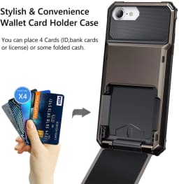 For iPhone SE 2022 2020 Case Wallet 5-Card ID Slot Credit Card Holder Flip Hidden Pocket Cover For iPhone SE3 SE2 SE 2022 Coque