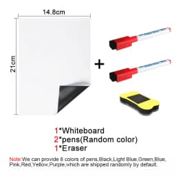A5 Size Magnetic Whiteboard,Dry Erase White Boards,Soft Home Office Kitchen Flexible Pad Fridge Stickers Memo Message Board
