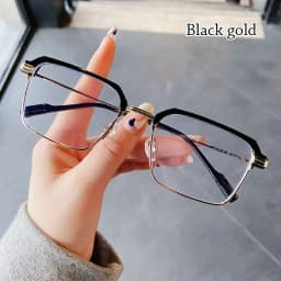 NEW Double Bridge Square Anti-blue Light Glasses Women Men Vintage Transparent Computer Glasses Oversize Frame Eyeglasses 1PC